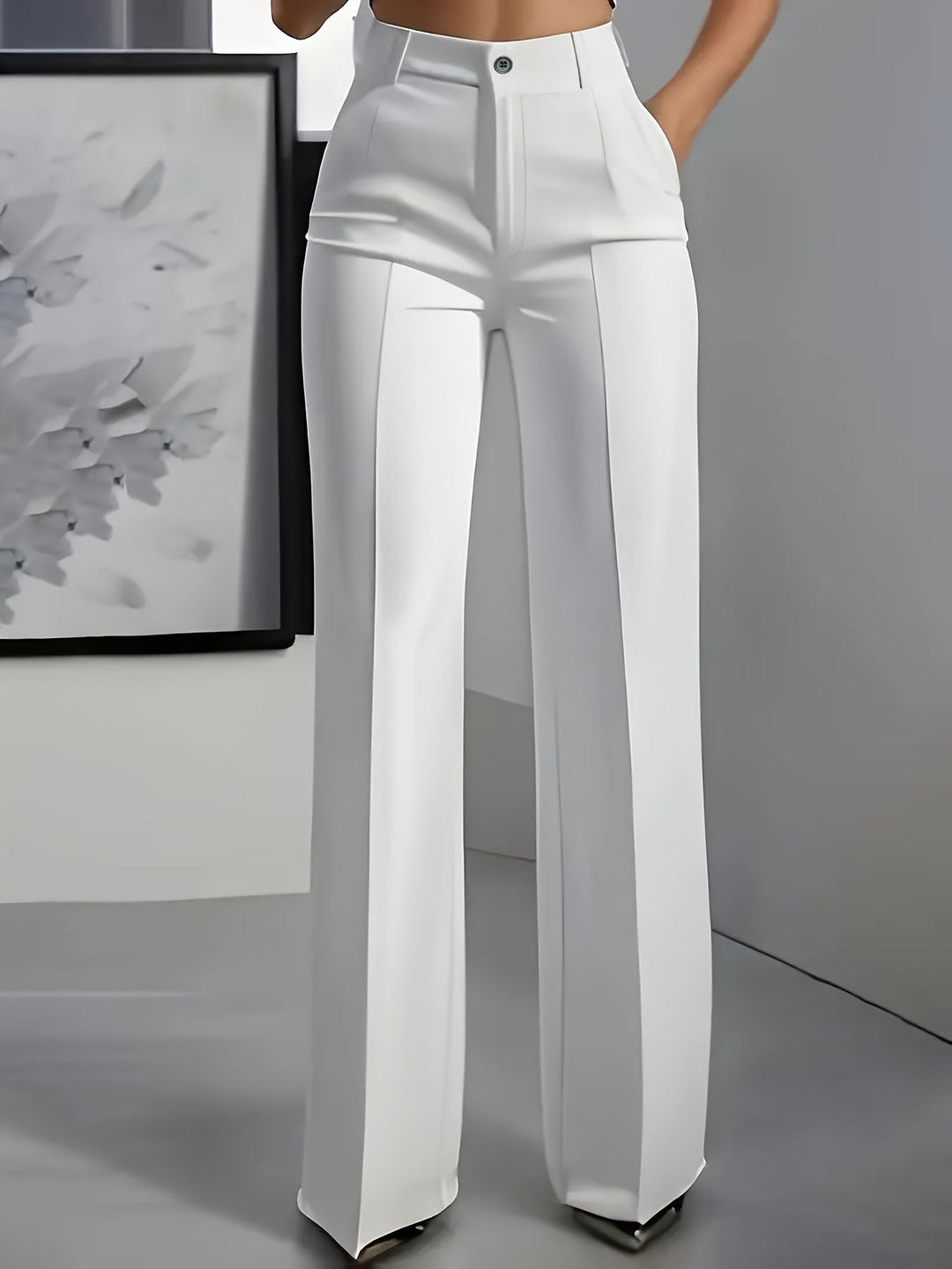Ilyra – A Vita Alta in Tessuto Stretch Pantaloni