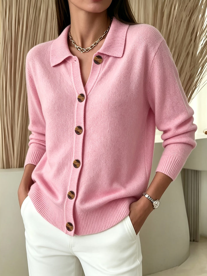 Relani – Scollatura a V in Maglia a Costine Cardigan