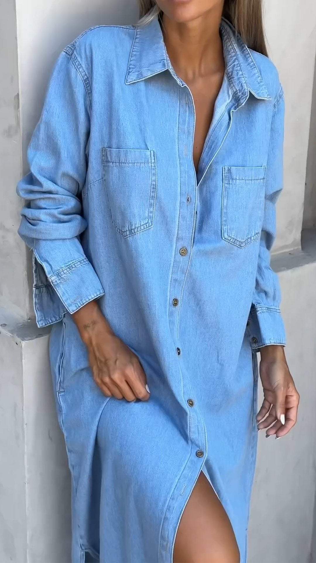 Zarelle – Con Tasche a Patta in Denim Abito