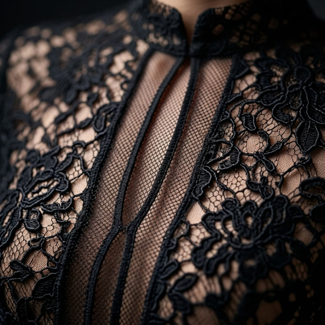 Mireva – Cut-Out Frontale in Pizzo Mini Abito