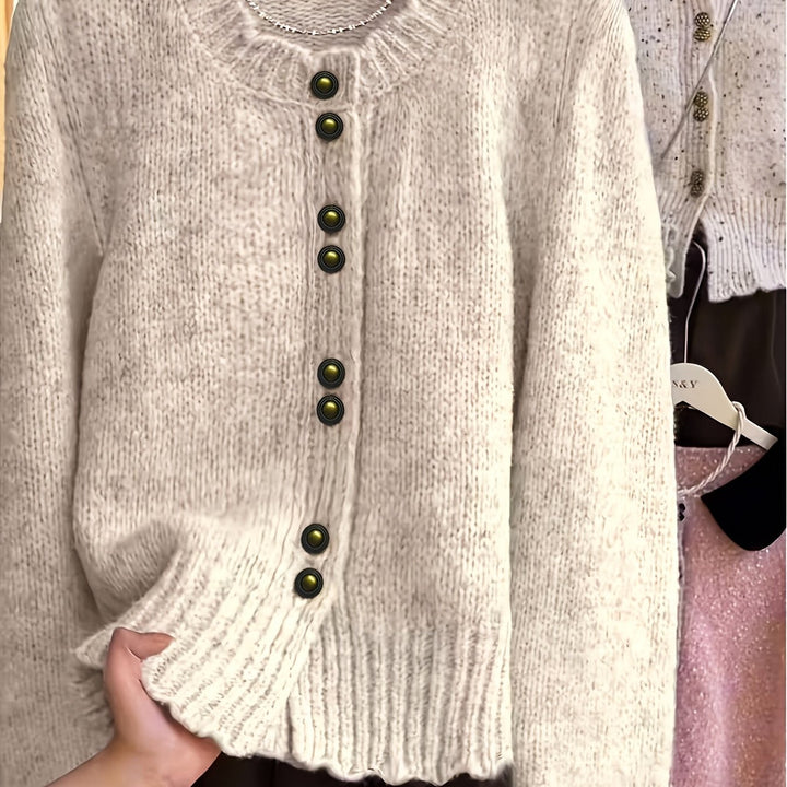 Rilena – A Bottone Singolo in Maglia Cardigan