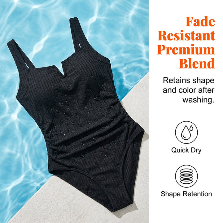 Vesara – Con Ruches Frontali, a Coste, Costume da Bagno Intero