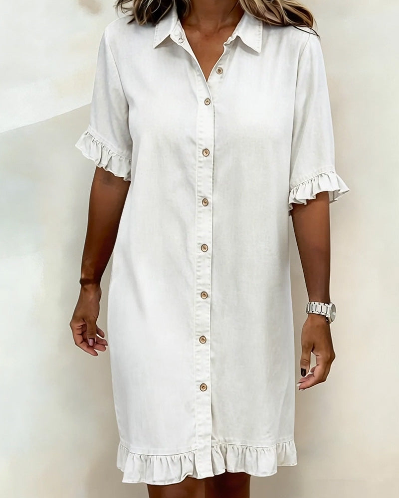 Kiraya – Maniche a Volant in Denim Abito