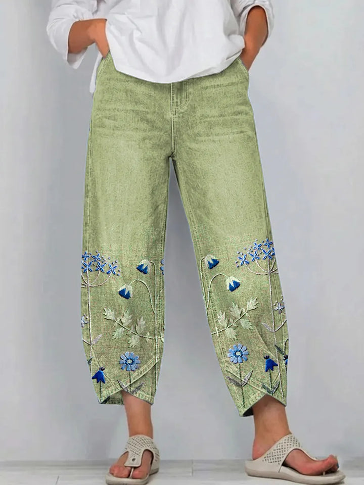 Anvera – Ricamati in Cotone Pantaloni