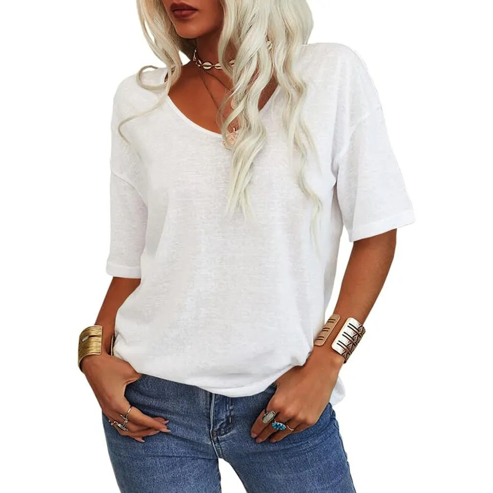 Kelira – Maniche a Petalo in Jersey Elasticizzato T-shirt