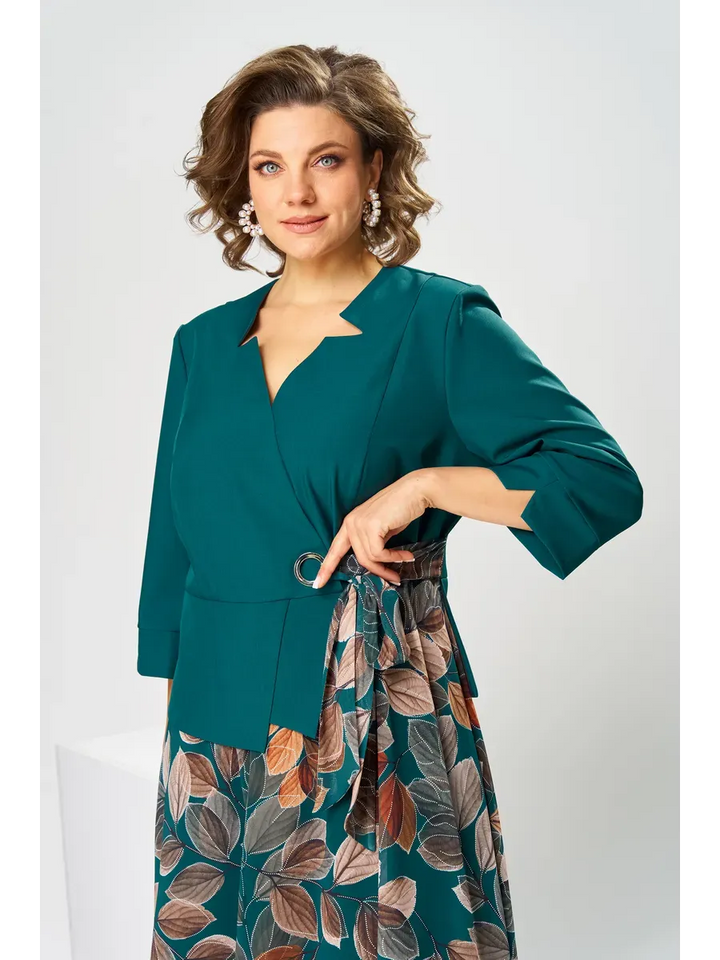 Ilyra – Con Collo a Revers in Chiffon Abito