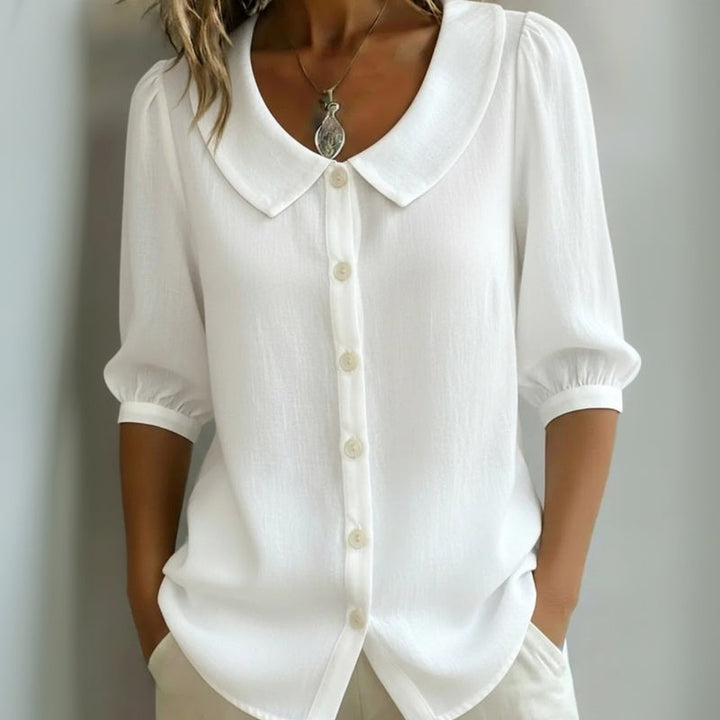Luniva – Collo a Revers in Cotone, Blusa