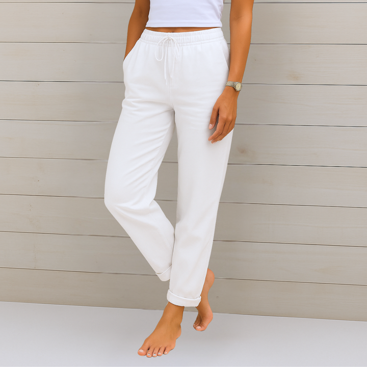 Nivara – Vita Elasticizzata in Lino Pantaloni