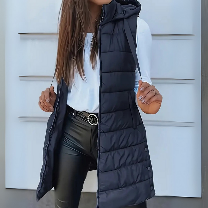 Naleia – Con Cappuccio in Tessuto Gilet da Donna