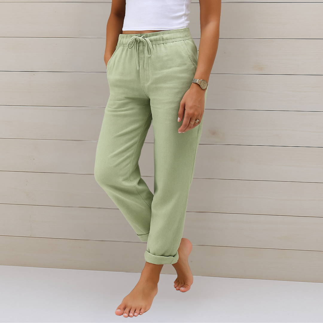 Nivara – Vita Elasticizzata in Lino Pantaloni