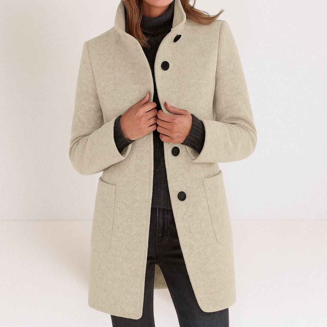 Velora – Collo Alto in Misto Lana, Cappotto