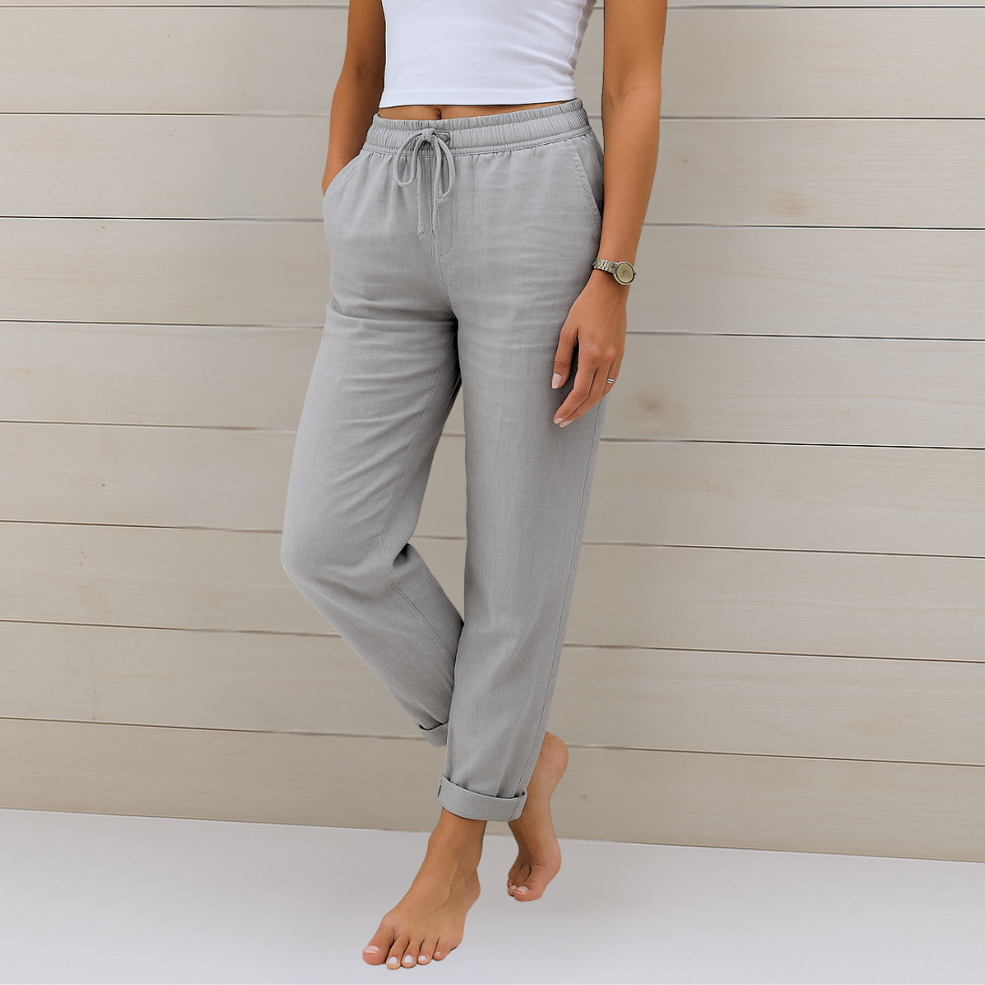 Nivara – Vita Elasticizzata in Lino Pantaloni