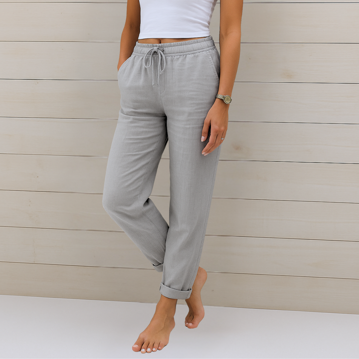 Nivara – Vita Elasticizzata in Lino Pantaloni
