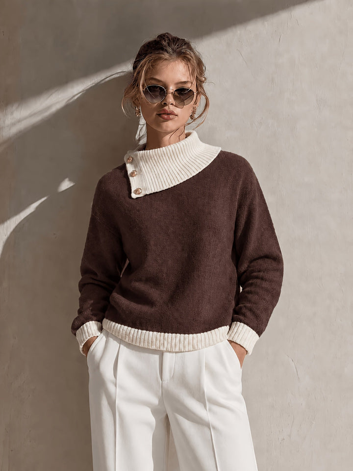 Calira – Maglione a Collo Asimmetrico