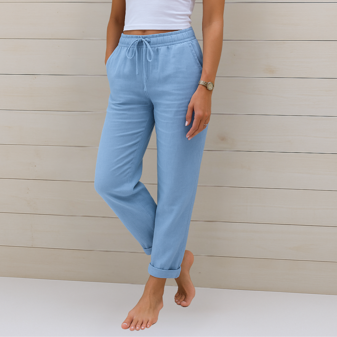 Nivara – Vita Elasticizzata in Lino Pantaloni