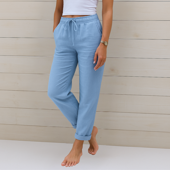 Nivara – Vita Elasticizzata in Lino Pantaloni