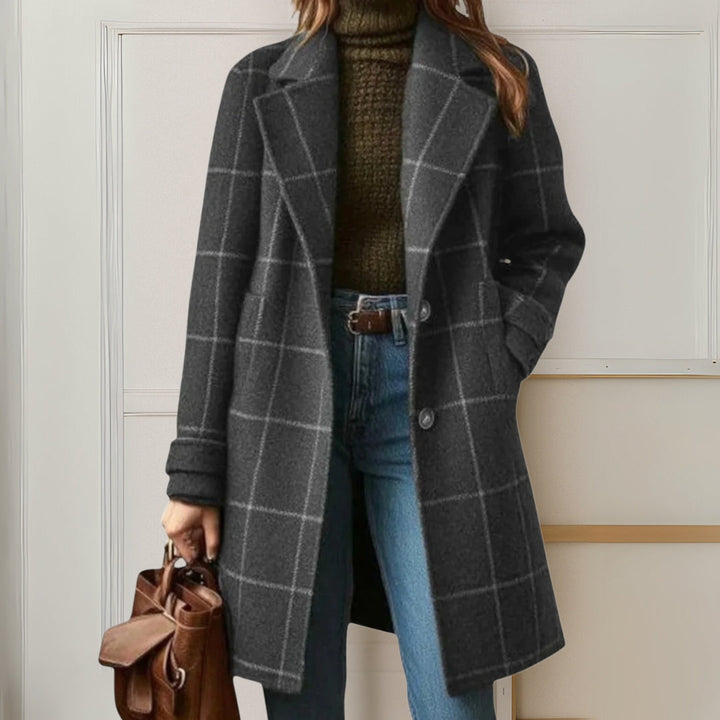 Jemima - Cappotto lungo in tweed a quadri Heritage
