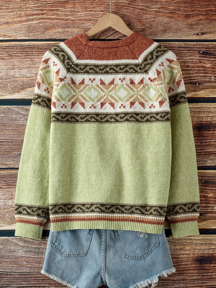 Mireva – A Blocchi di Colore in Maglia Cardigan