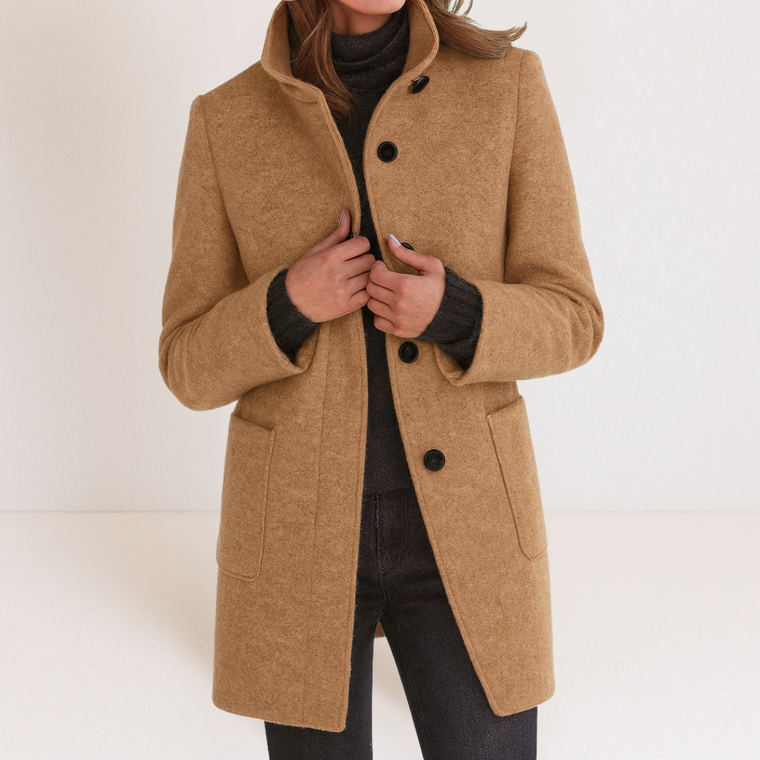 Velora – Collo Alto in Misto Lana, Cappotto