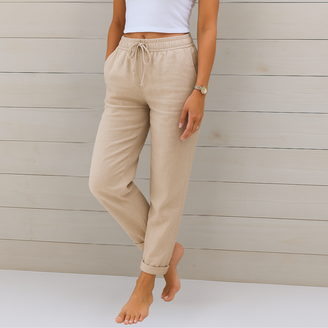 Nivara – Vita Elasticizzata in Lino Pantaloni