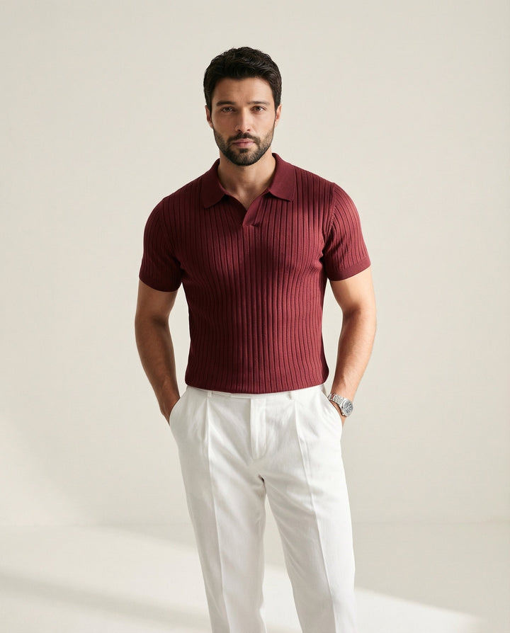 Collo Alto in Maglia Stretch - Polo