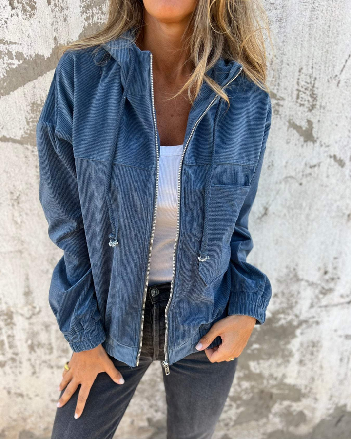 Orlise – Con Zip in Velluto a Coste, Felpa