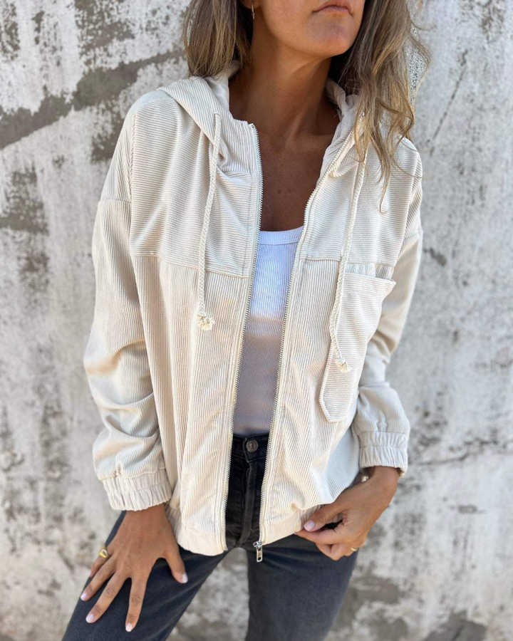 Orlise – Con Zip in Velluto a Coste, Felpa