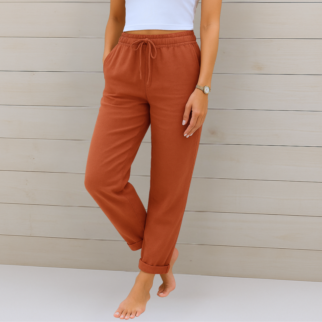 Nivara – Vita Elasticizzata in Lino Pantaloni