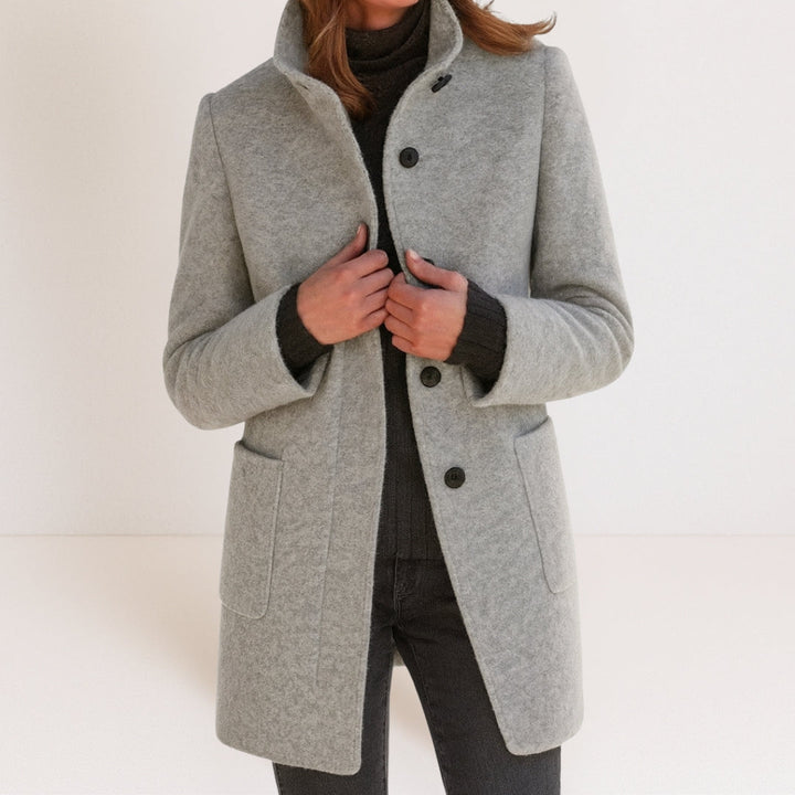 Velora – Collo Alto in Misto Lana, Cappotto