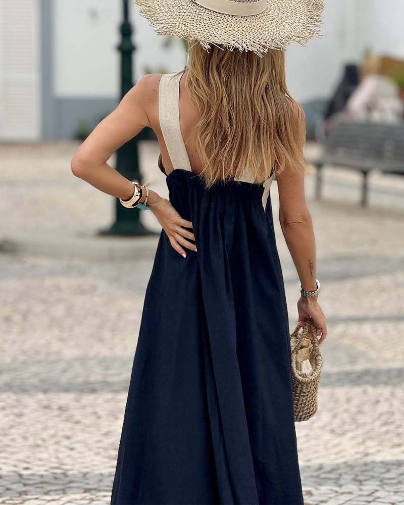 Seriva – Scollatura Incrociata in Tessuto, Abito