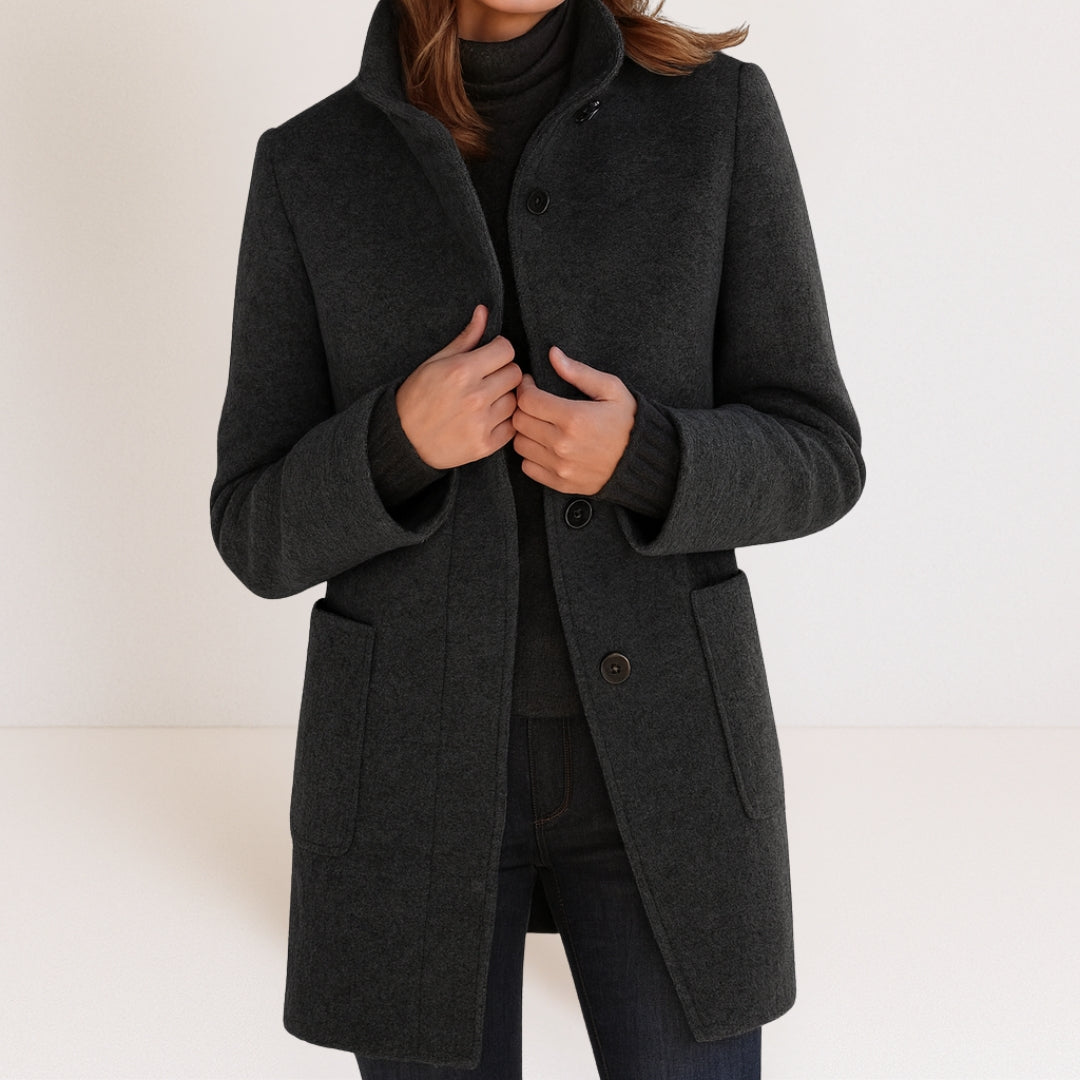 Velora – Collo Alto in Misto Lana, Cappotto