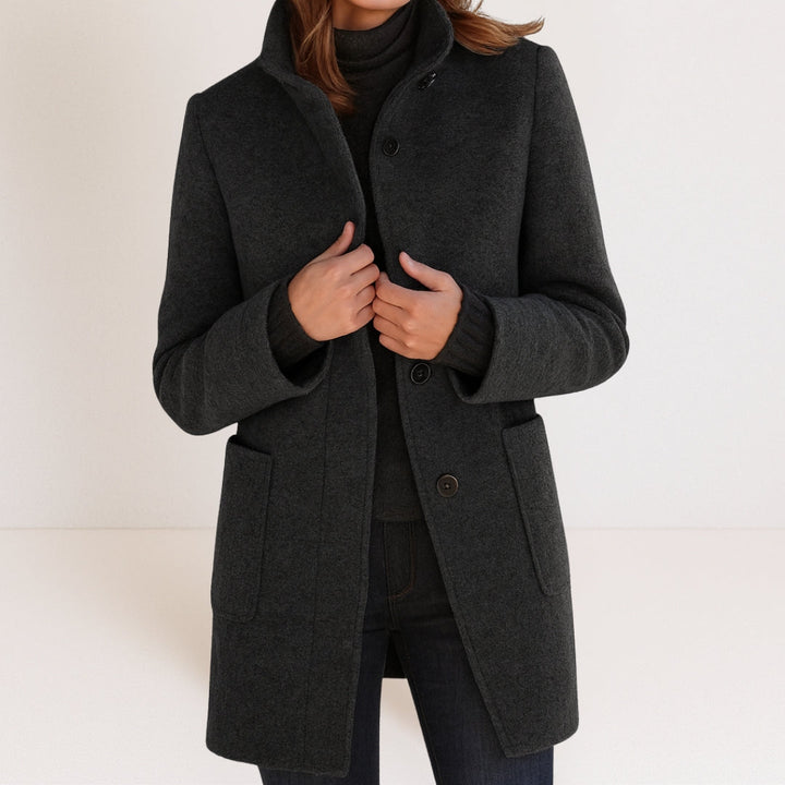 Velora – Collo Alto in Misto Lana, Cappotto