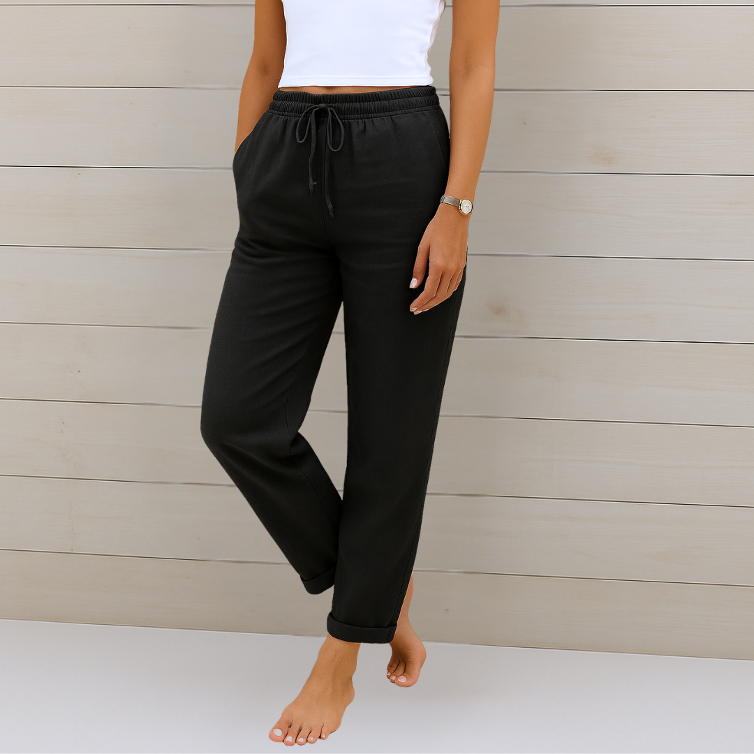 Nivara – Vita Elasticizzata in Lino Pantaloni