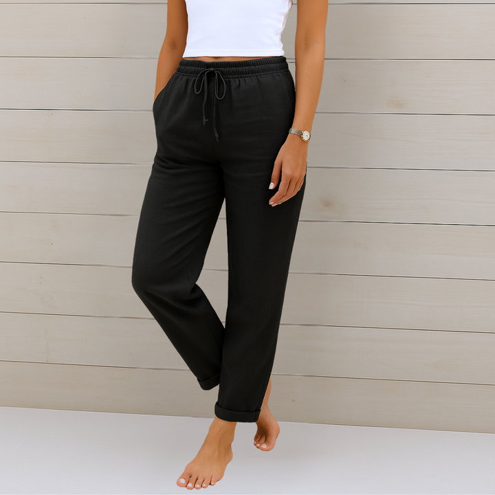 Nivara – Vita Elasticizzata in Lino Pantaloni