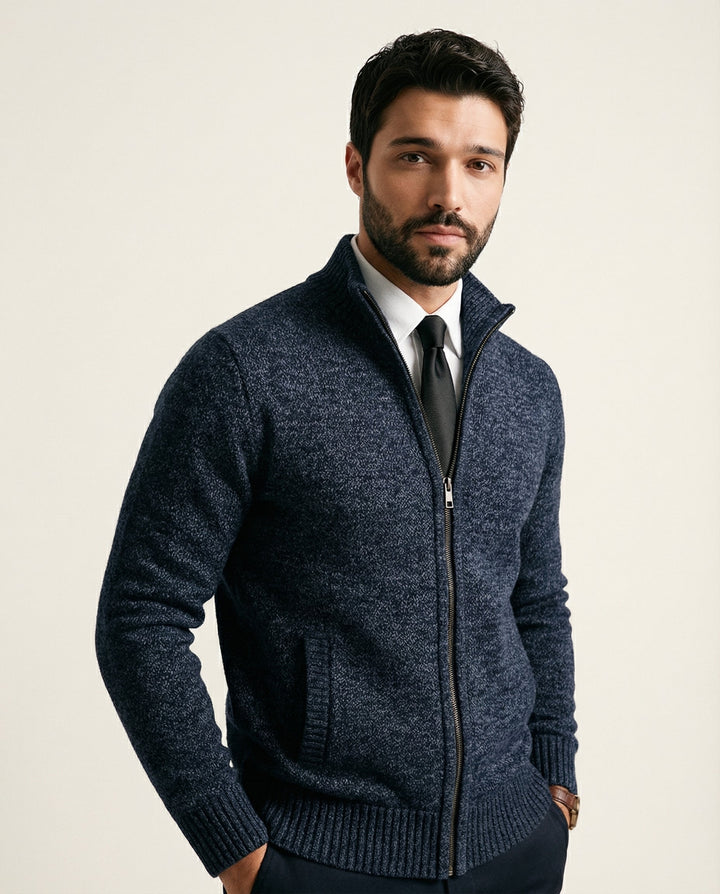 Su Misura Maglia di Lana Merino e Cotone Cardigan