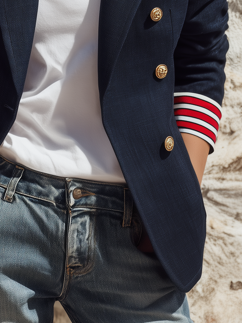 Naleva – Doppiopetto in Misto Cotone Blazer