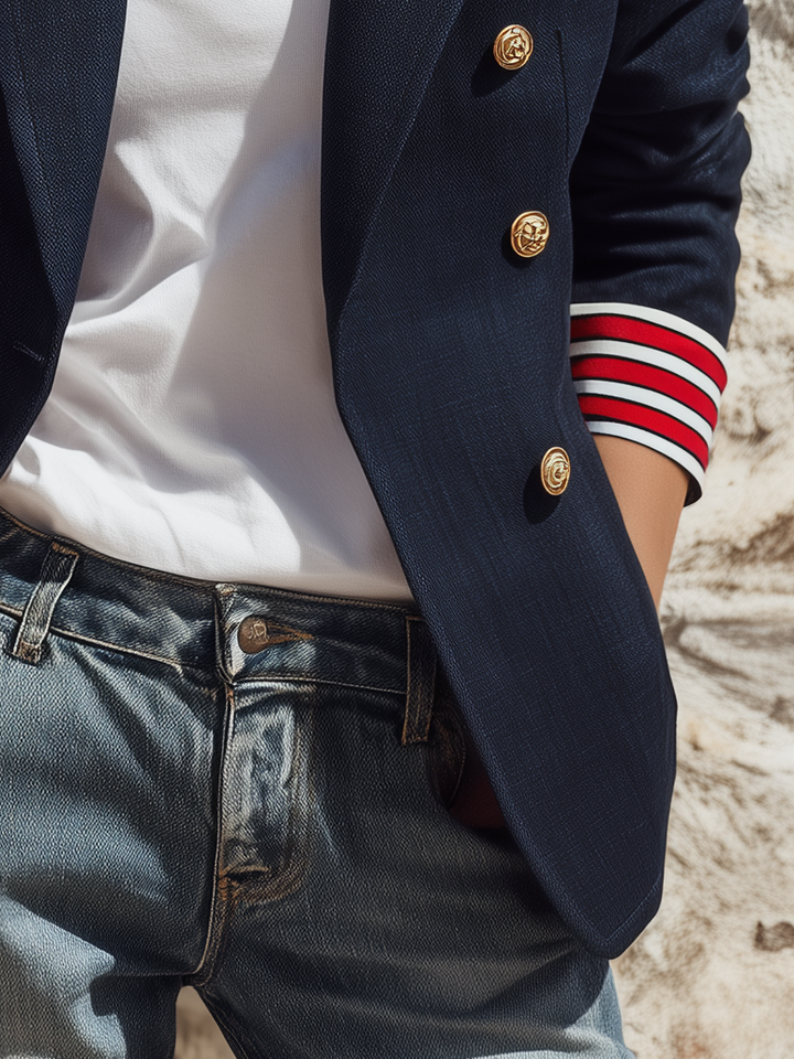 Naleva – Doppiopetto in Misto Cotone Blazer
