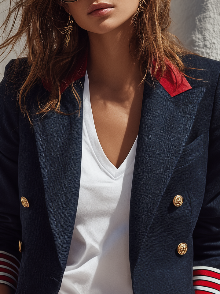 Naleva – Doppiopetto in Misto Cotone Blazer