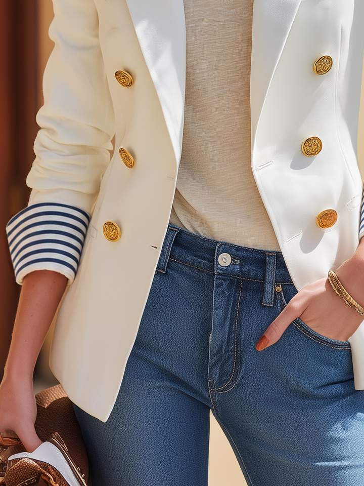 Noreva – Con Maniche a Righe a Contrasto, in Cotone Misto, Blazer