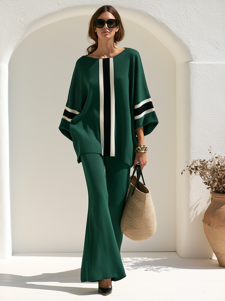Velara – Patchwork in Velluto a Coste, Set di Pantaloni