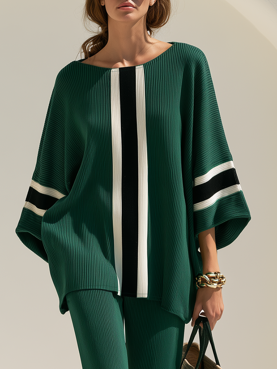 Velara – Patchwork in Velluto a Coste, Set di Pantaloni
