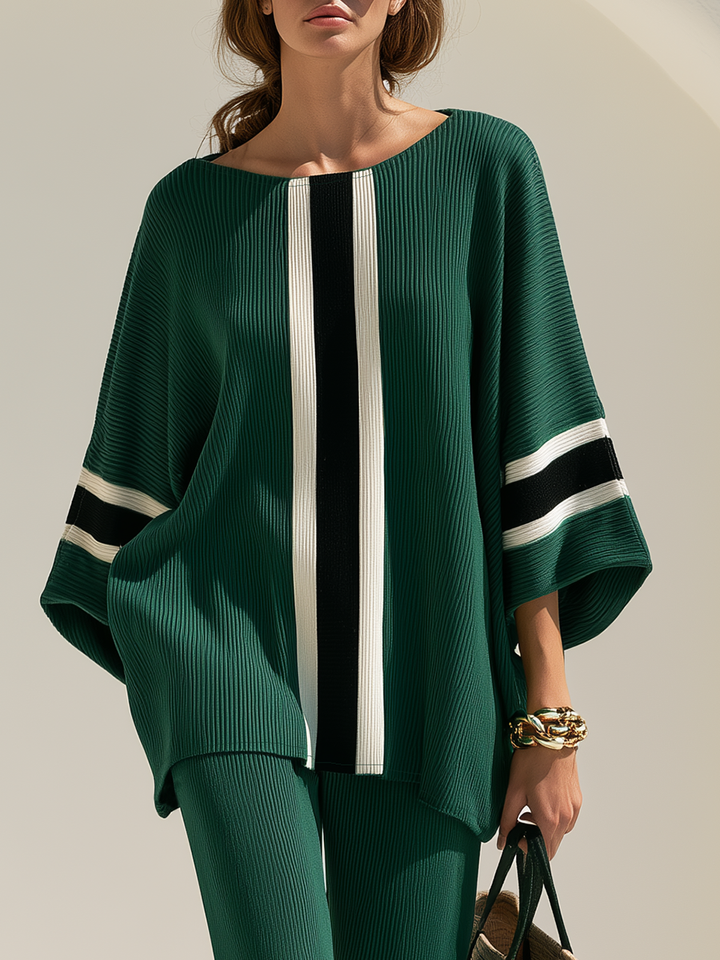 Velara – Patchwork in Velluto a Coste, Set di Pantaloni