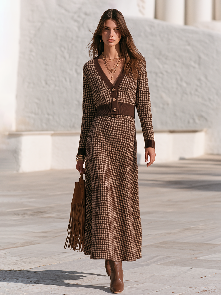 Veslyn – Vichy in Jacquard, Gonna Midi