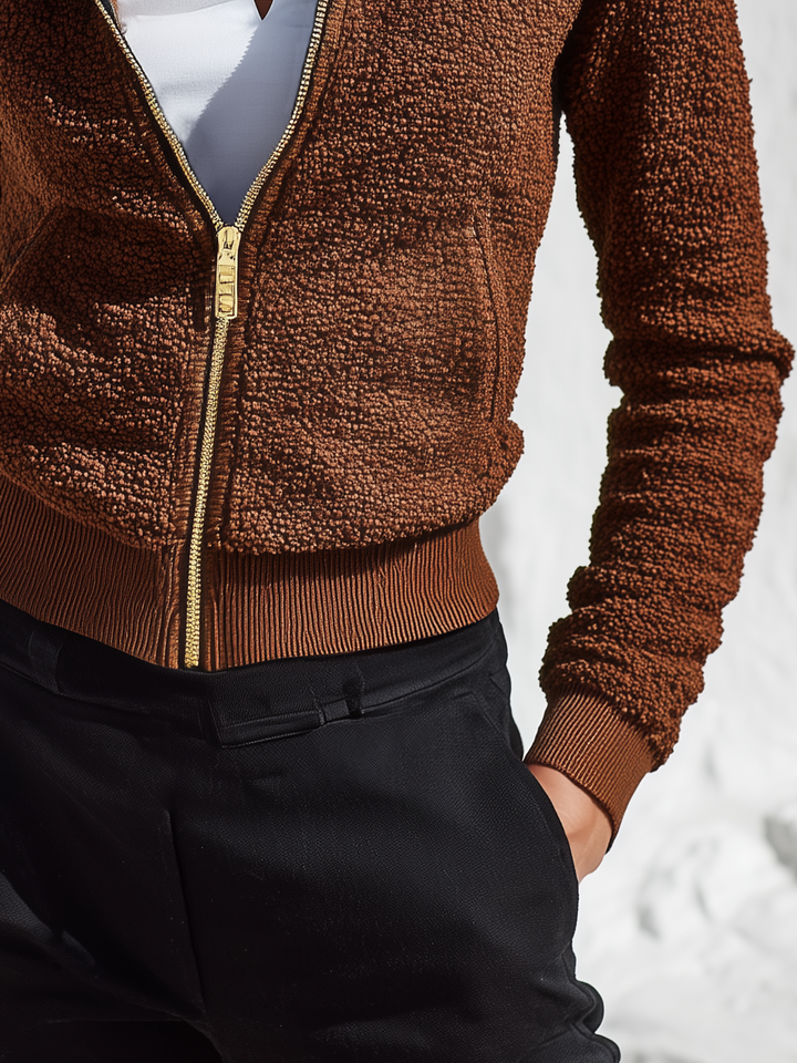 Velise – Con Collo Alto in Sherpa, Giacca
