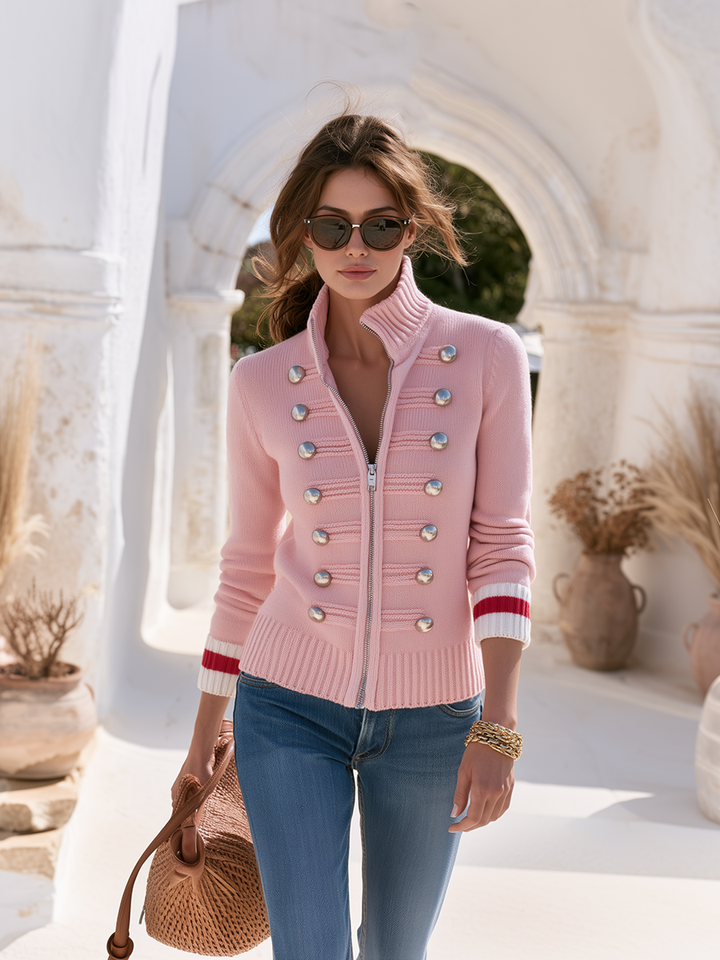 Mavira – Zip Frontale, in Maglia, Giacca
