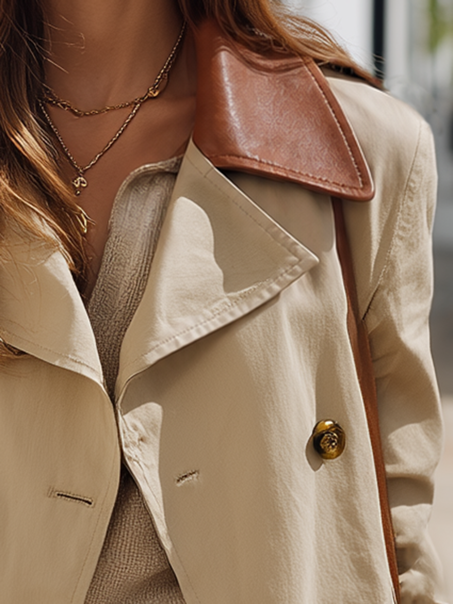 Mireva – Trench Corto in Tessuto Cappotto