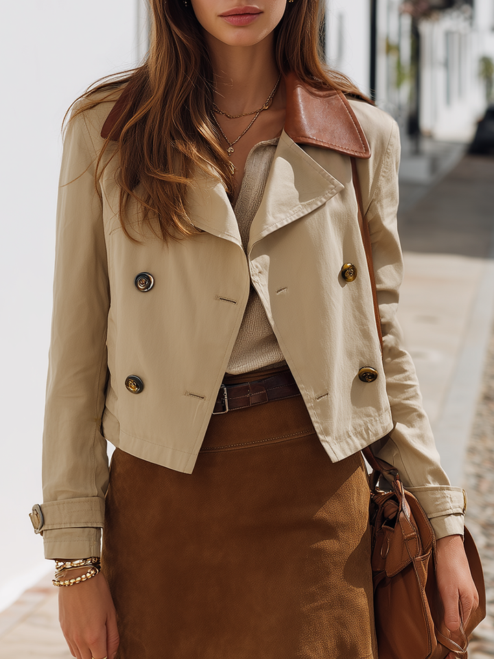 Mireva – Trench Corto in Tessuto Cappotto