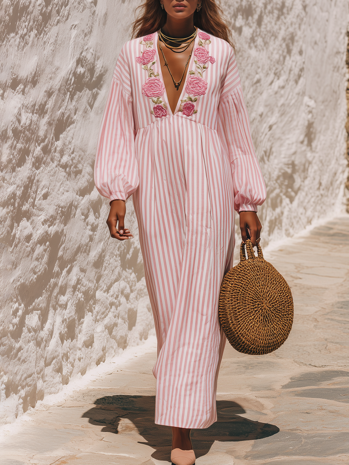 Jatelle – Maxi in Cotone Ricamato Abito