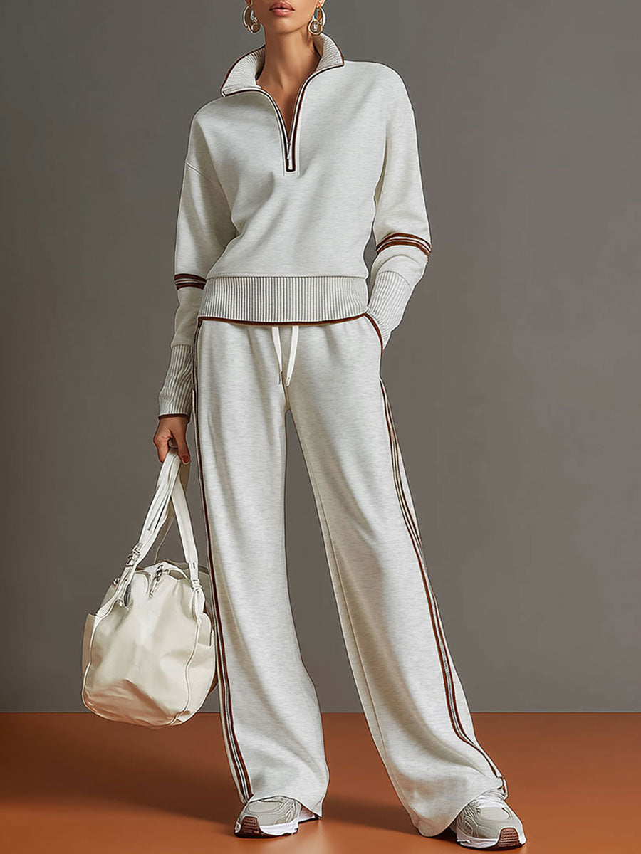 Mireva – Completo con Blusa e Pantaloni a Gamba Larga