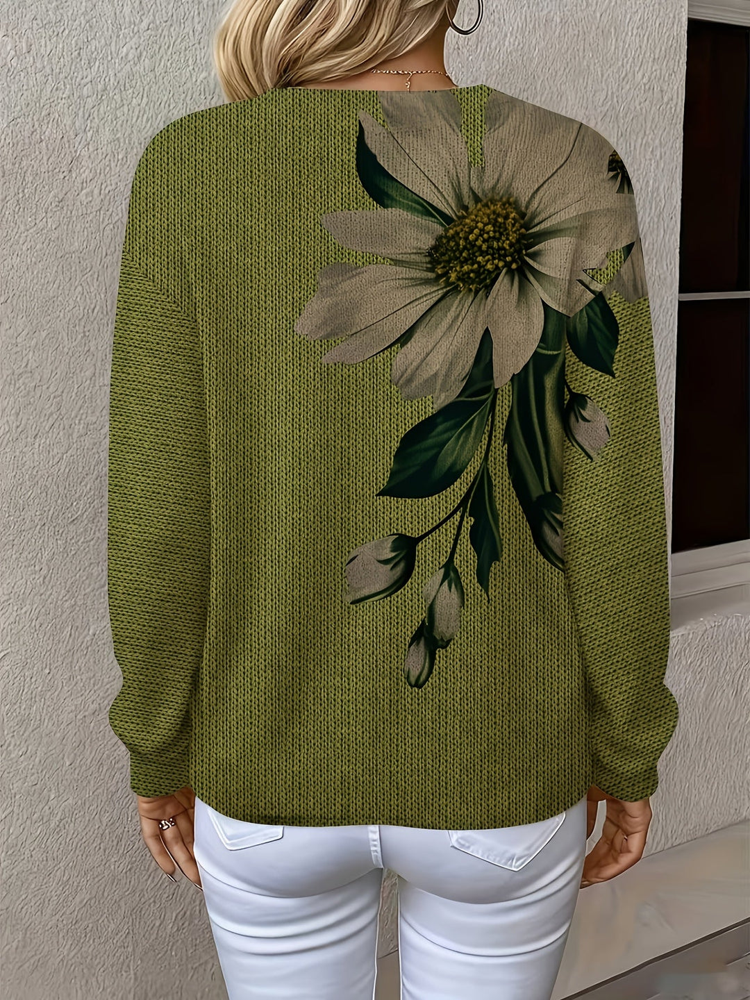 Caleia – Stampa Floreale All Over in Maglia, Maglione